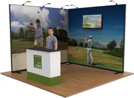 Stand cadre tissu 9m² pour salon événement